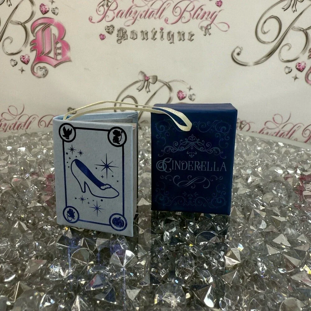Disney mini Princesses Cinderella Collectible Light Dark Blue Mini Books cute - Picture 7 of 10